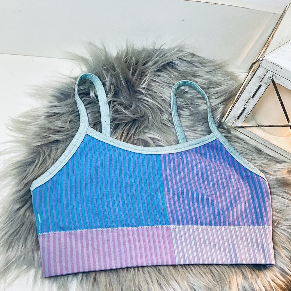 No Boundaries Juniors' Seamless Color Block Ribbed Brami Bralette Size Small